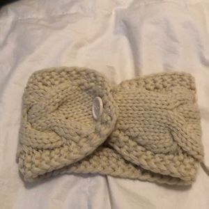 Ivory white winter headband